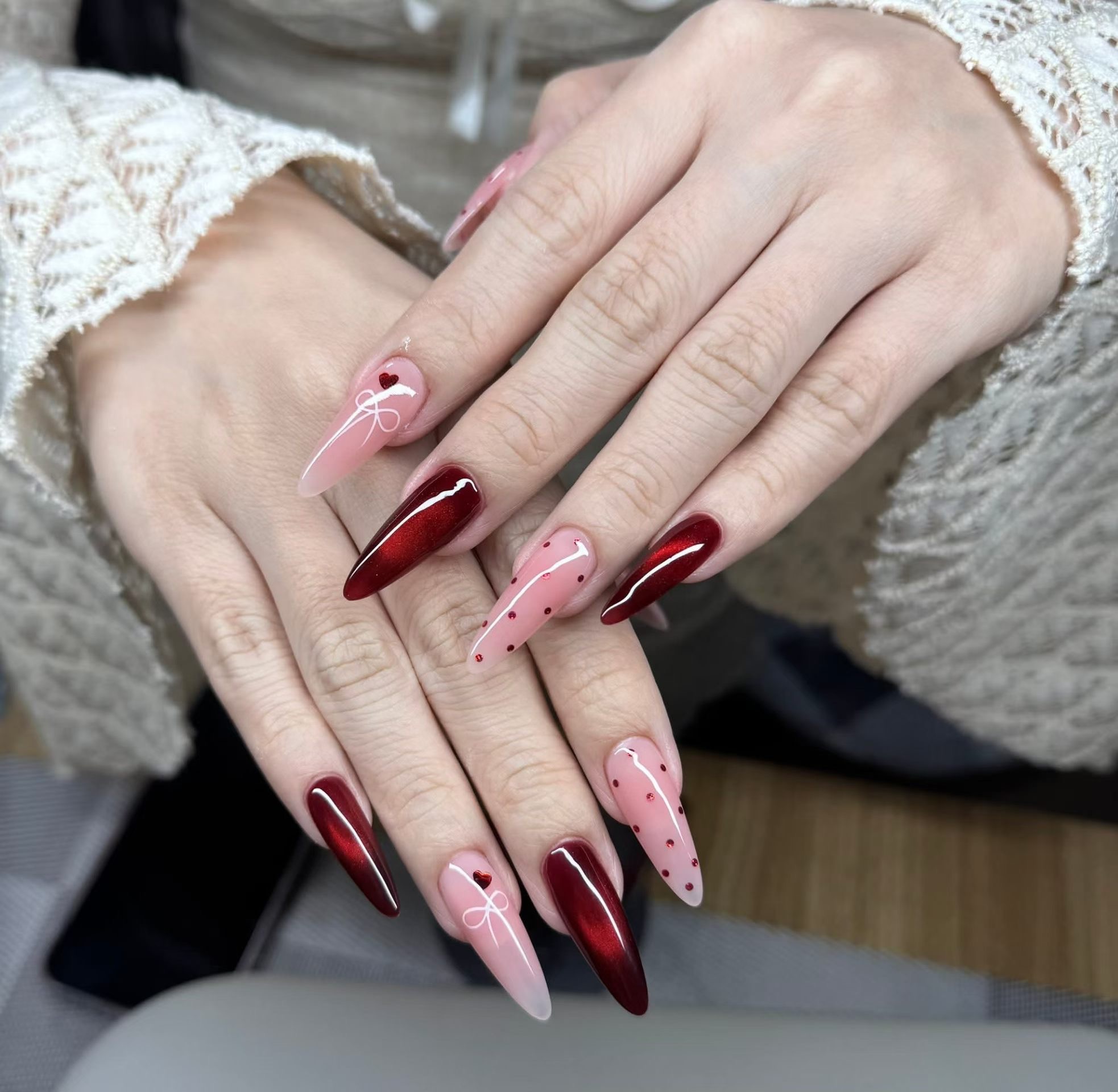 Cherry red cat-eye
